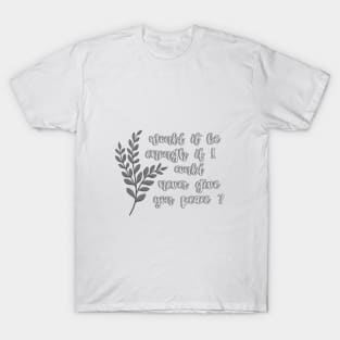 Peace Folklore Lyrics T-Shirt